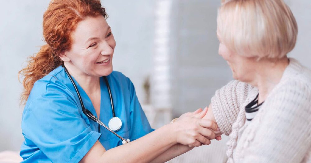 A US Wound nurse practitioner providing in-home wound care in Grayson County, Texas